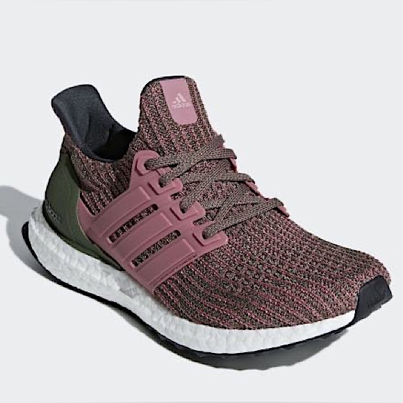 THE ADIDAS ULTRA BOOST 4.0 Olive and Pink - Never Worn - Picture 1 of 6